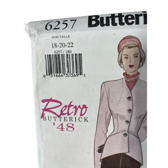 90s Butterick Retro 48 Sewing Pattern Misses Jacket & Skirt Sizes 18-20-22 UNCUT - Picture 2 of 6